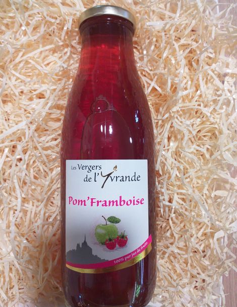 Jus pom'framboise Les vergers de l'Yvrande 75cl